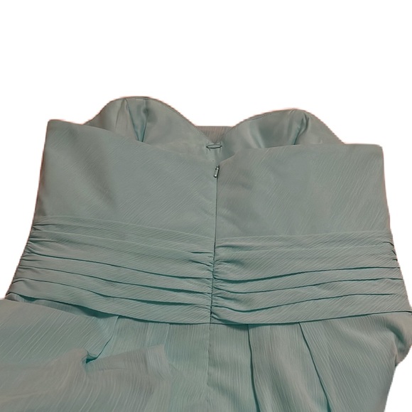 DAVID’S BRIDAL, Strapless, Mini Style Dress, Light Turquoise, Size 12 - Picture 3 of 8